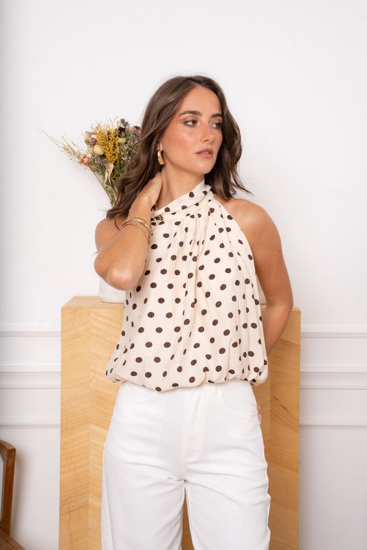 Polka dot blouse