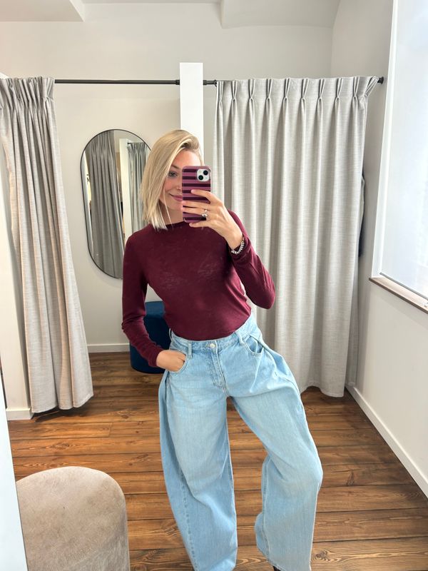 SLWVENDY LS KNIT WOOL O-NECK