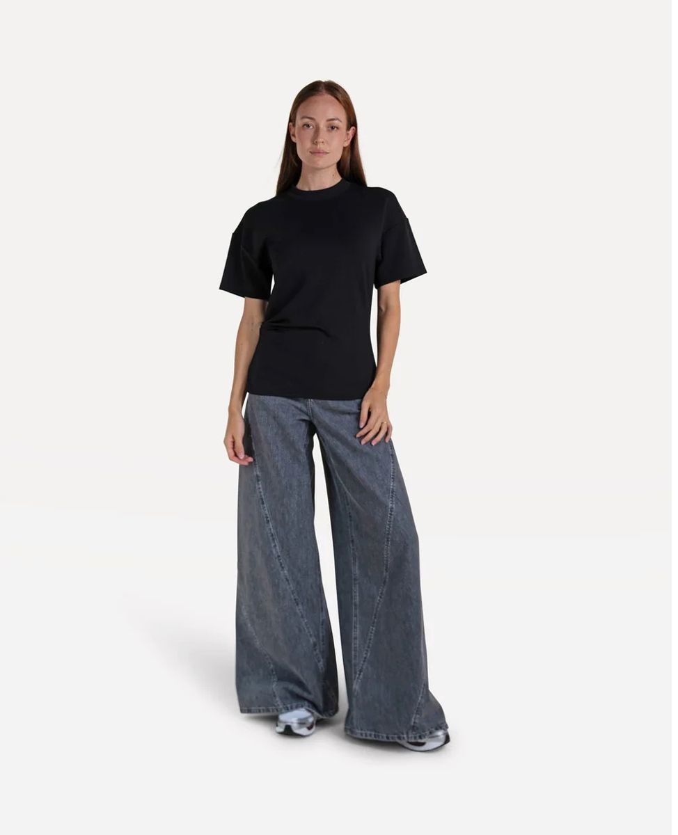 Moore denim wide pants