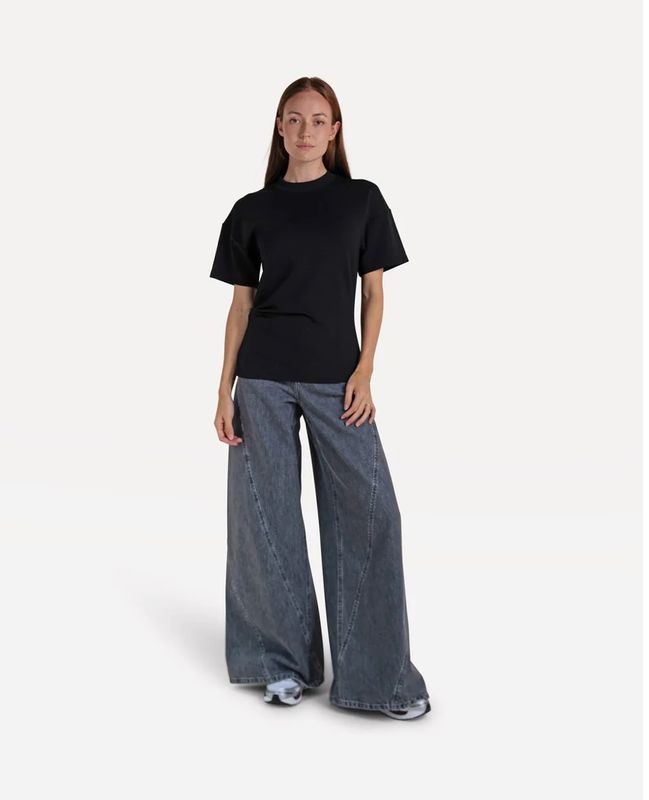 Moore denim wide pants