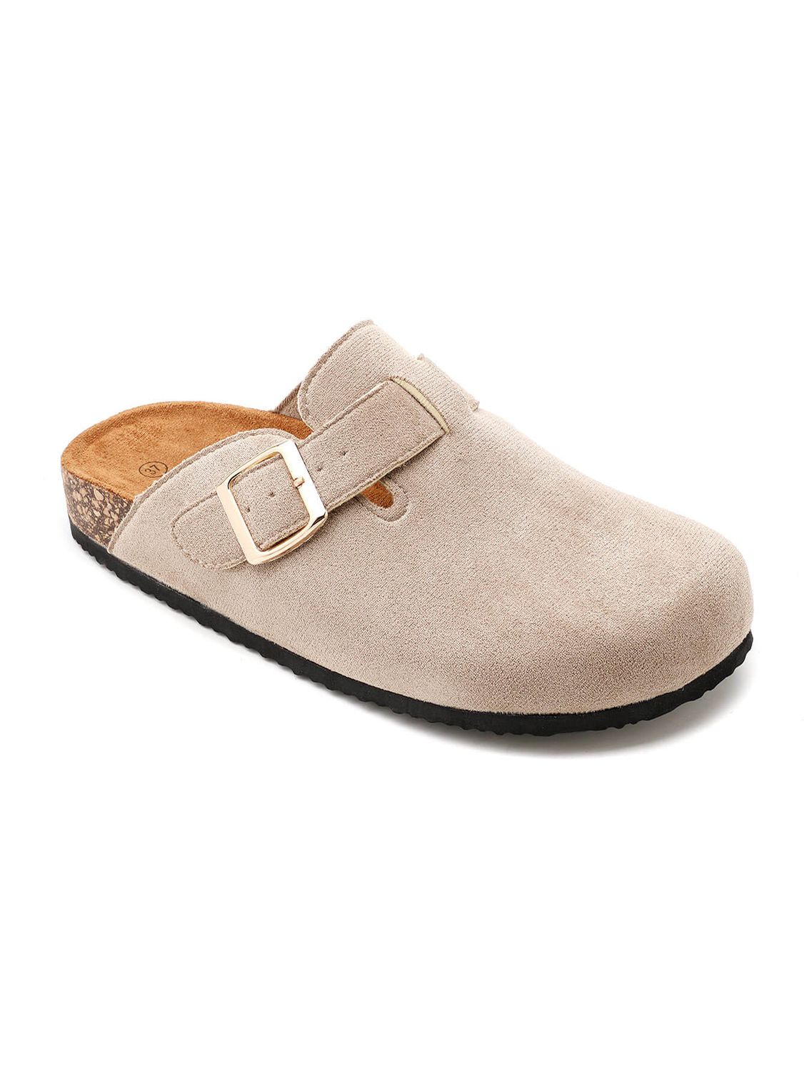 Pantoffels Josephine, Kleur: Khaki, maat: 36