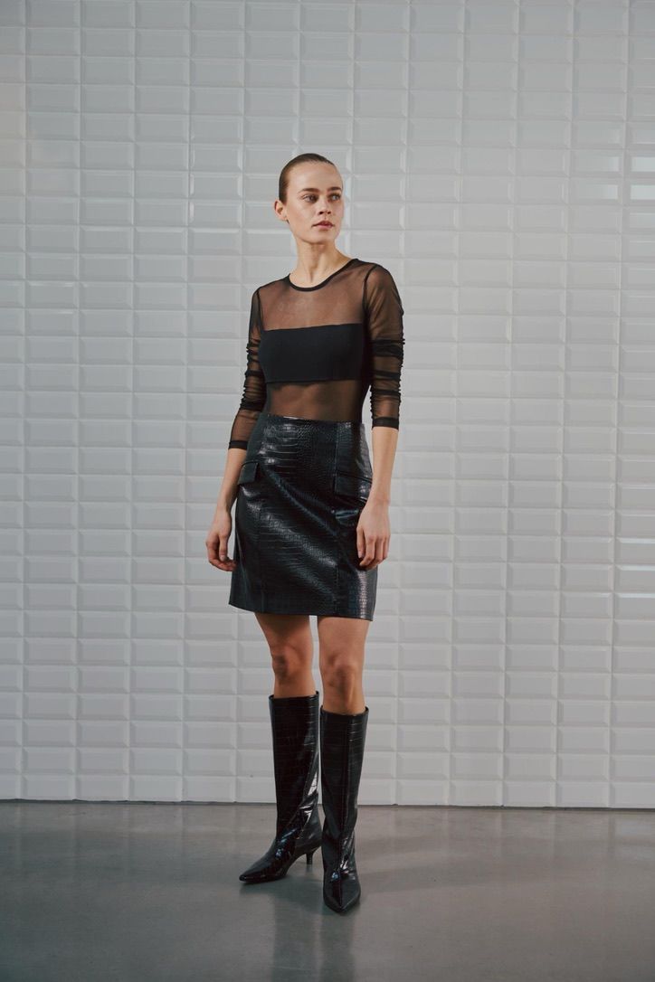 WBLLIZZO  vegan pencil skirt