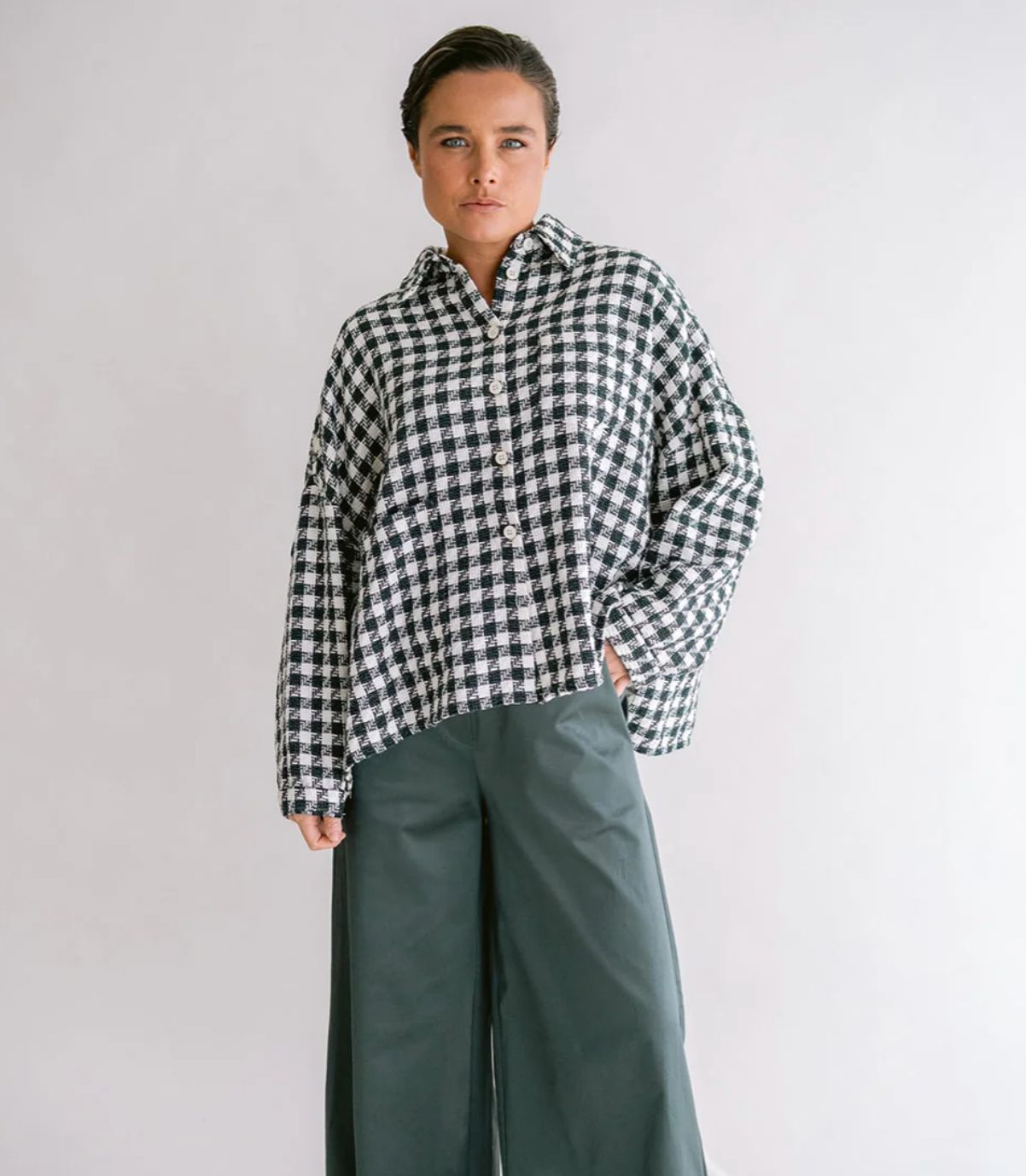 Mon shacket green square