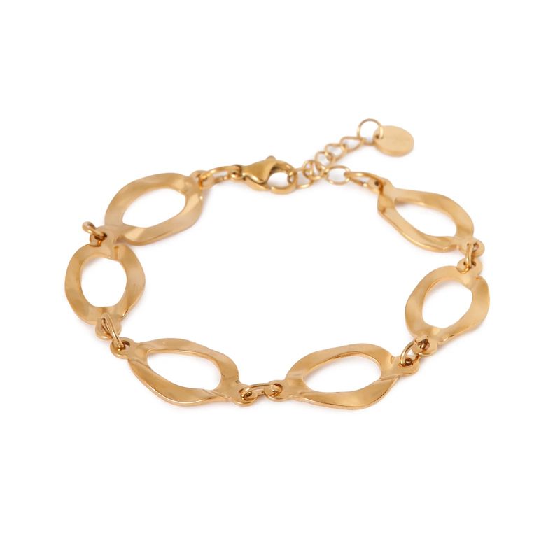 Oval frame bracelet gold