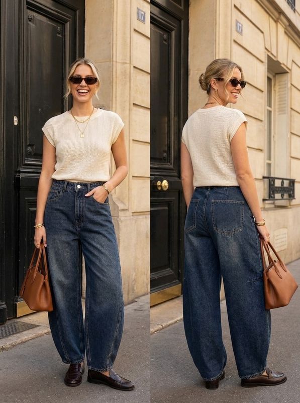 Barrel jeans Lea