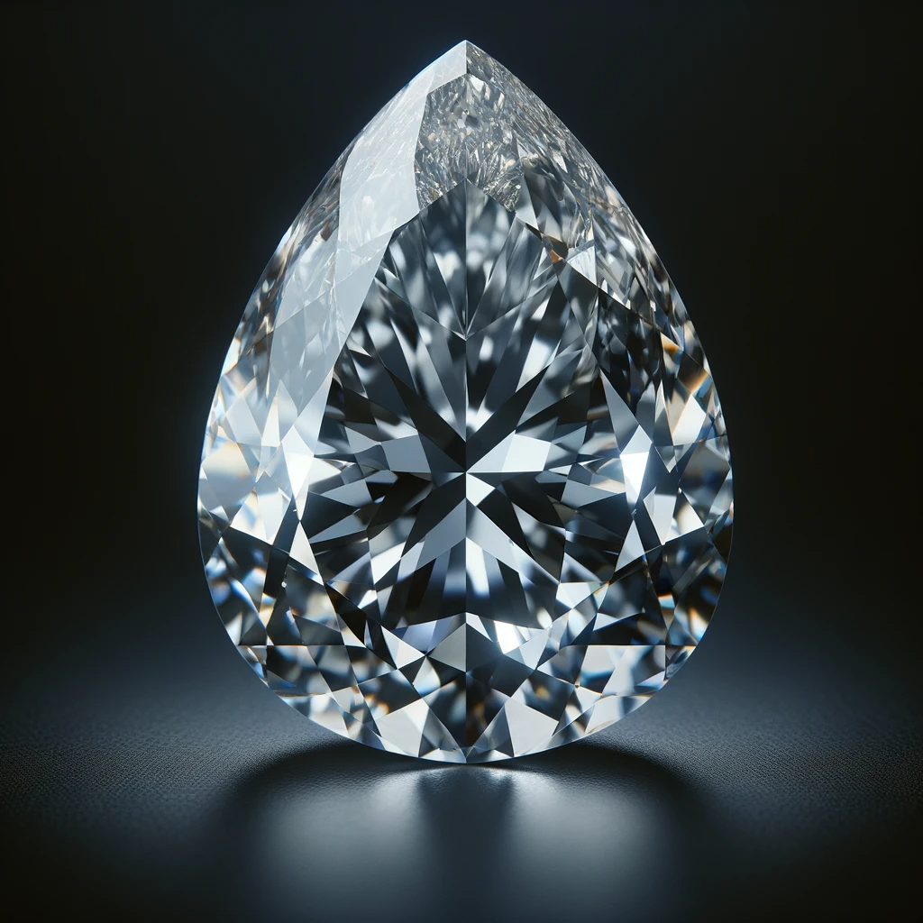 Luminous Elegance - Pear-Shaped Diamond NFT