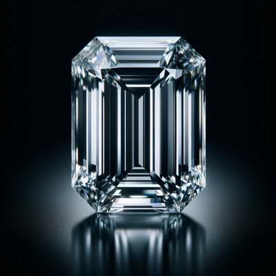 Eternal Allure: Emerald-Cut Diamond NFT