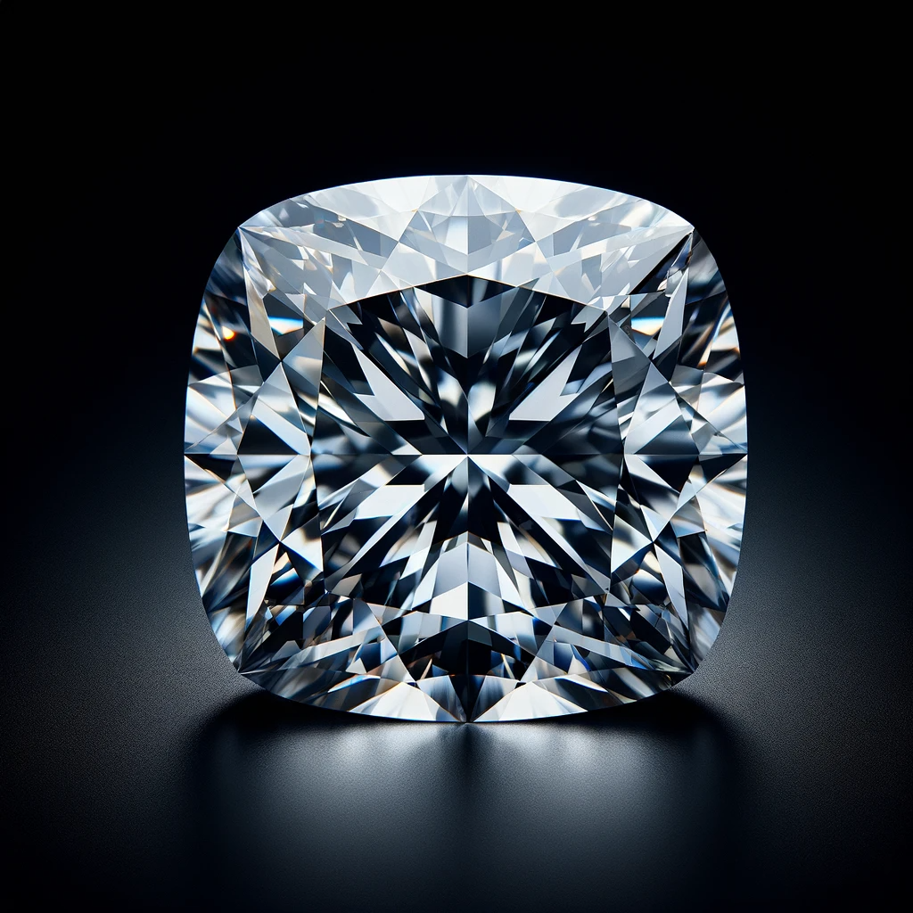 Soft Brilliance: Cushion-Cut Diamond NFT