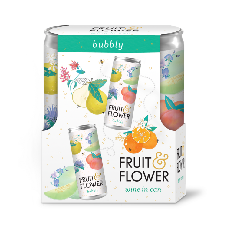 Fruit&amp;Flower Bubbly Can 12/2Pk