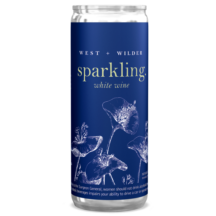 West + Wilder Spkl White Can 12/3P