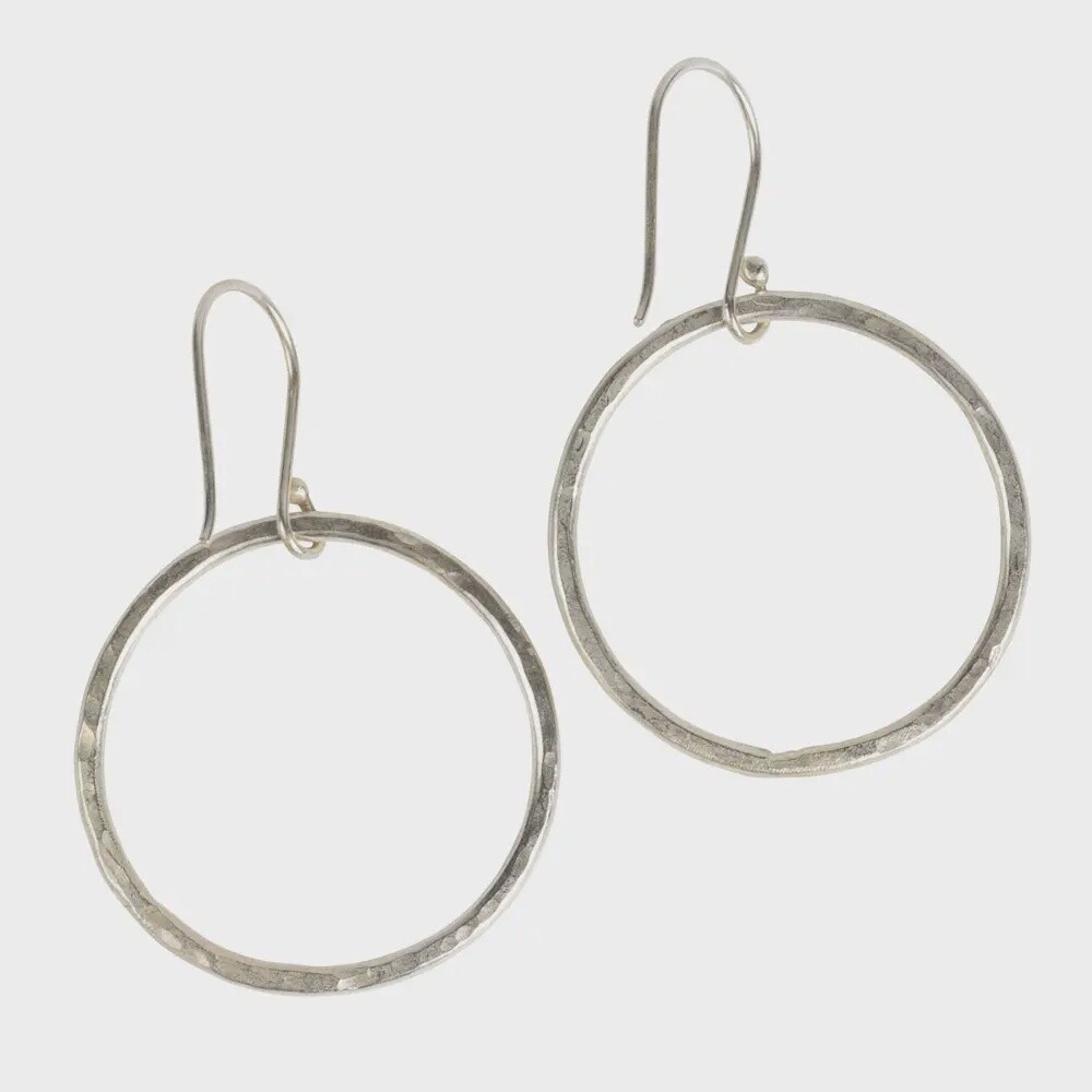 Hammered Ring Earrings