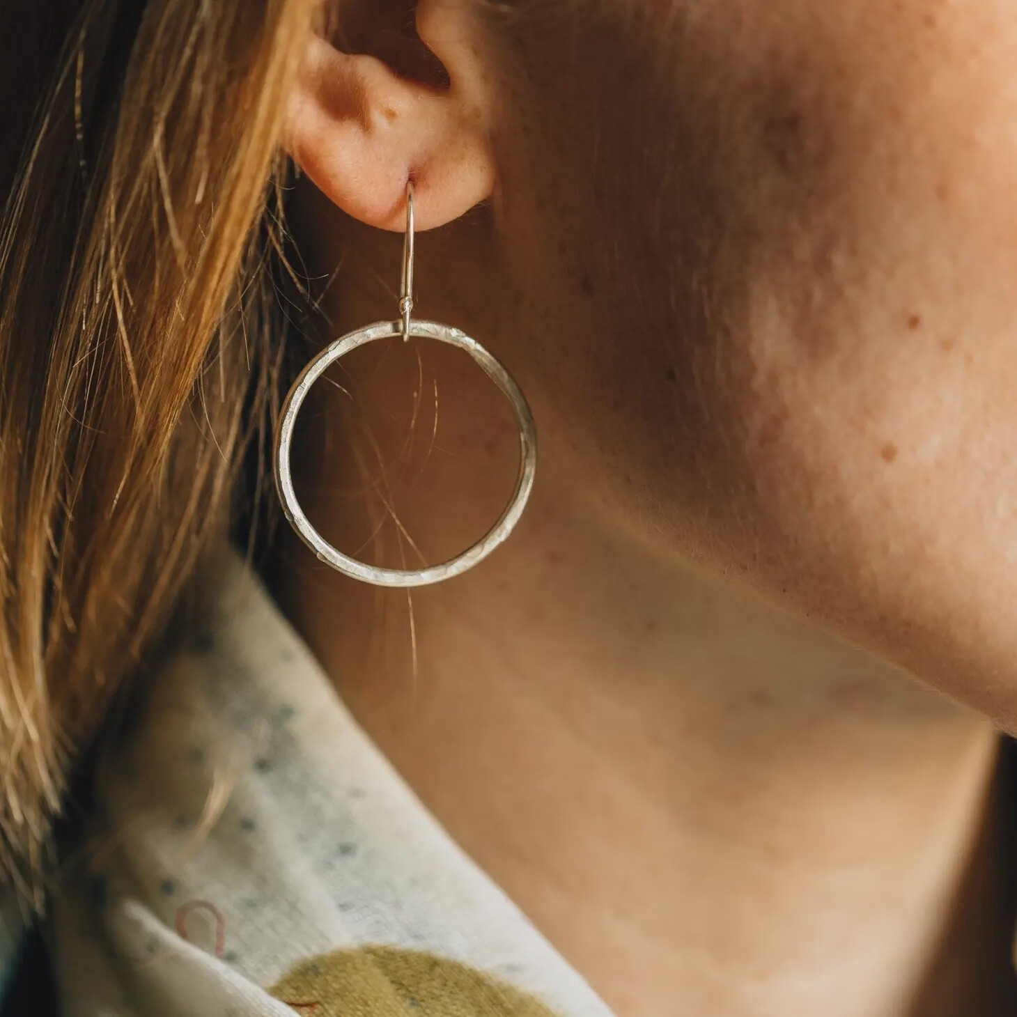 Hammered Ring Earrings