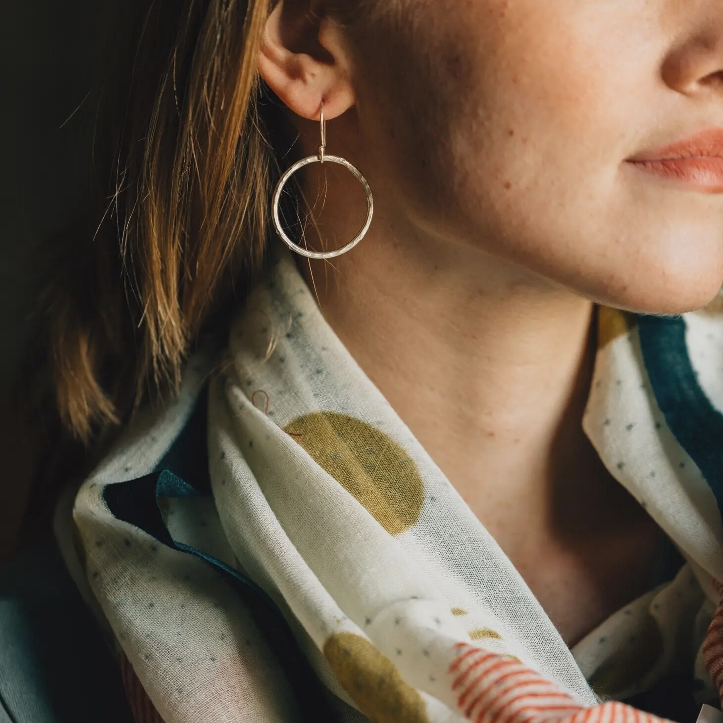 Hammered Ring Earrings