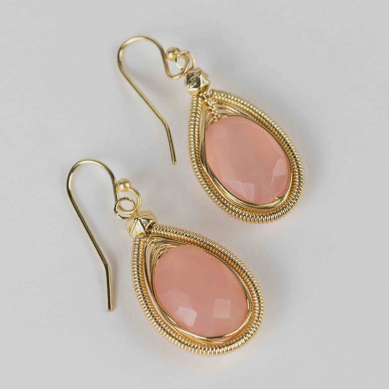 Rose Onyx Drop Earrings