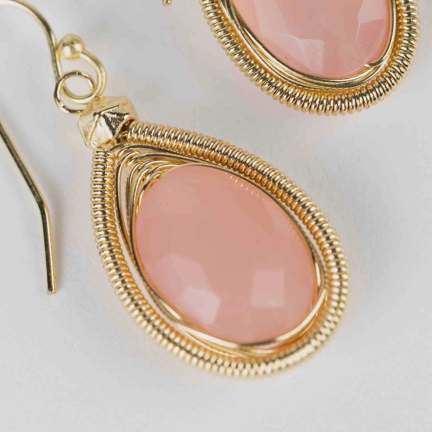 Rose Onyx Drop Earrings