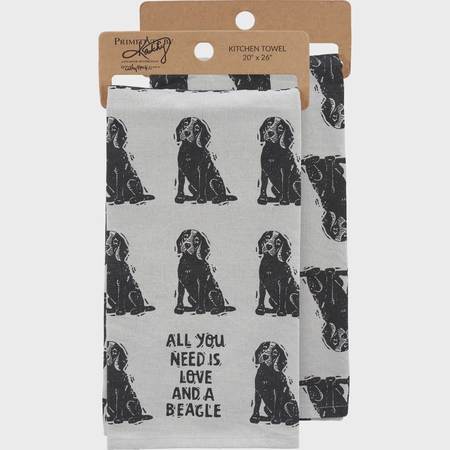 Love and A Beagle Kitchen Towel