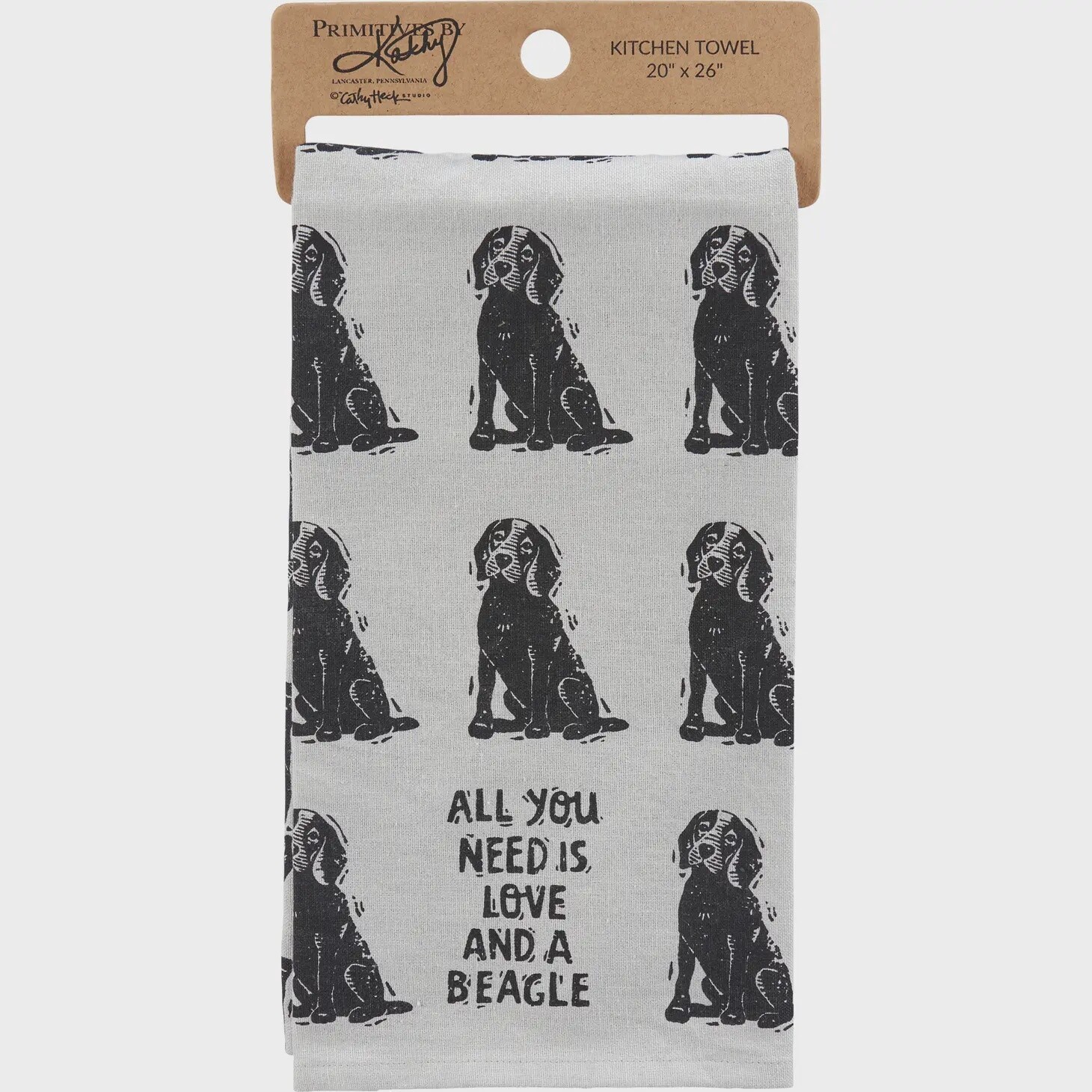 Love and A Beagle Kitchen Towel
