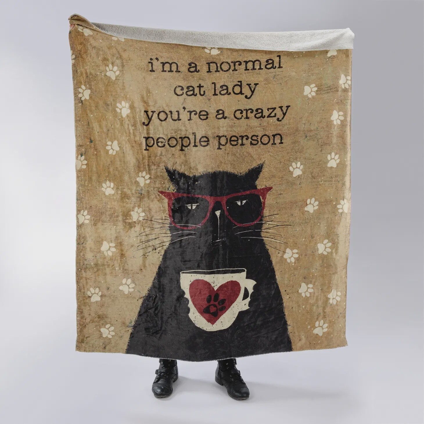 Normal Cat Lady You&#39;re Crazy People Person Throw Blanket