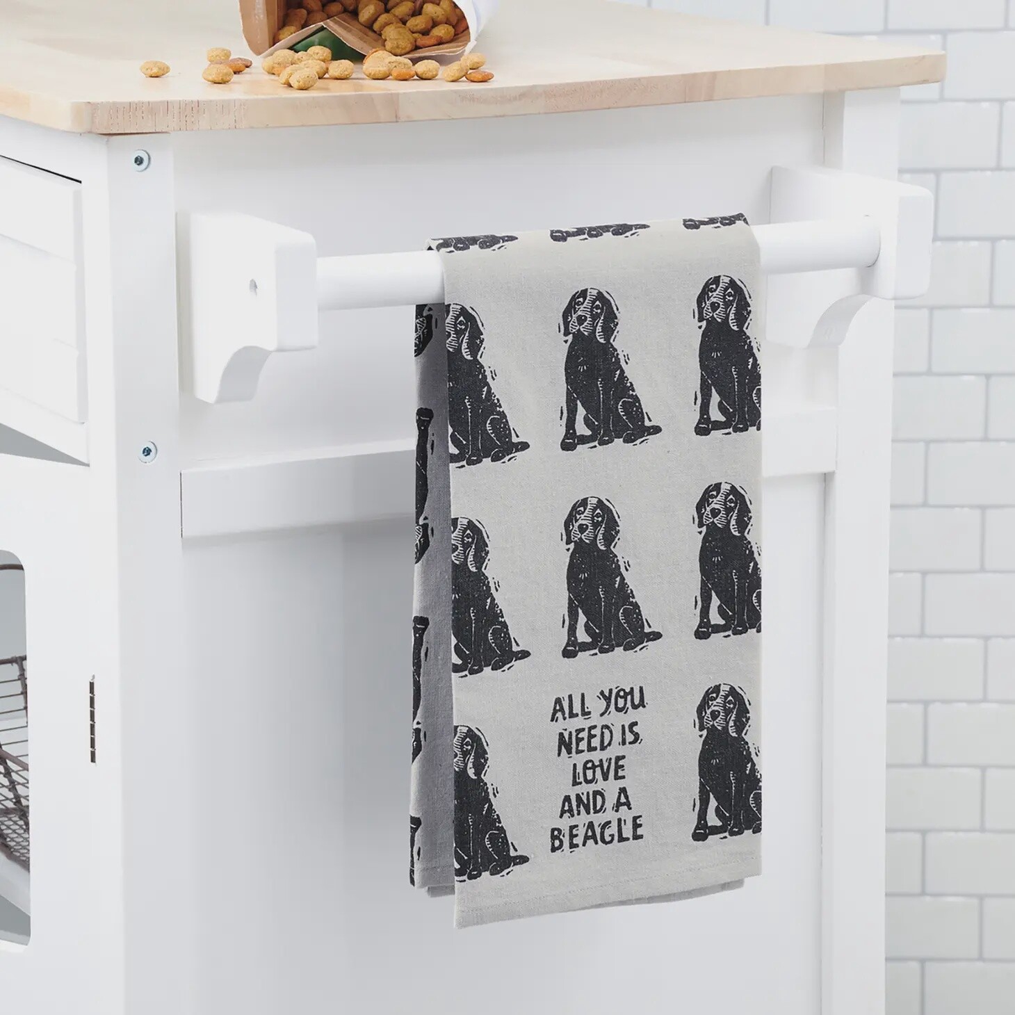 Love and A Beagle Kitchen Towel