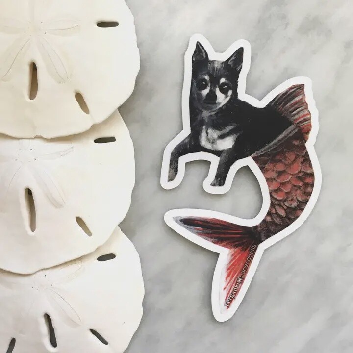 Chihuahua Mermaid Sticker