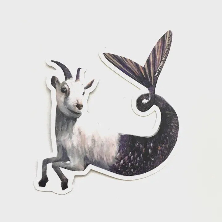 Goat Mermaid Sticker