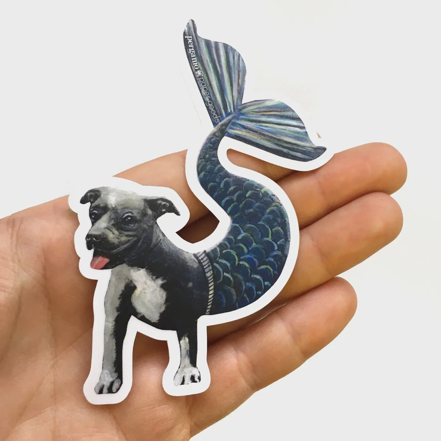 Pit Bull Mermaid Sticker