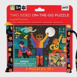 Two Sided Superheroes On-The-Go Puzzle