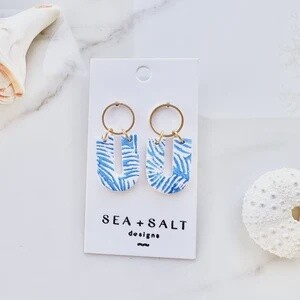 Blue Monstera Palm Leaf Dangles