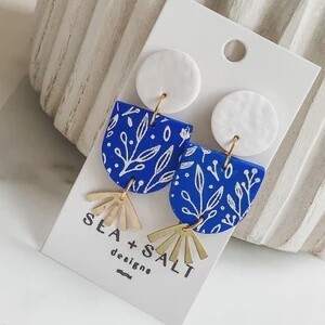 Blue White &amp; Gold Dangles