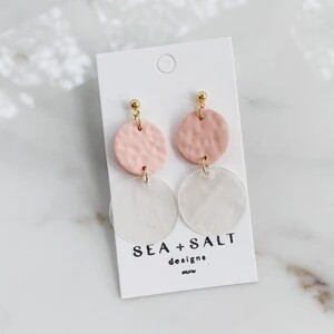 Peach &amp; Shell Mother of Pearl Dangle