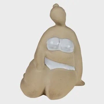 Ceramic Sunbathing Lady - Sitting