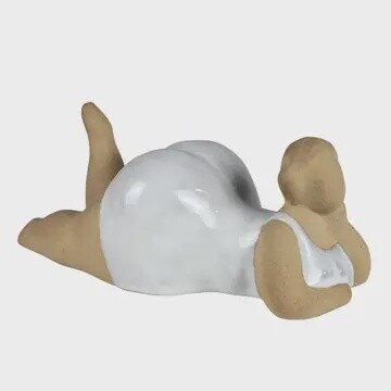 Ceramic Sunbathing Lady - Laying