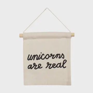 Unicorns Are Real Canvas Hang Sign