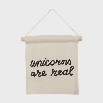 Unicorns Are Real Canvas Hang Sign