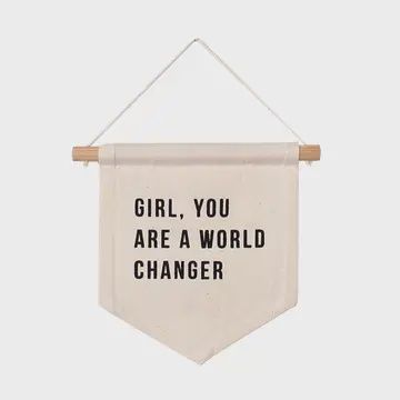 World Changer Canvas Hang Sign