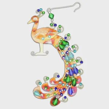 Fanciful Peacock Ornament