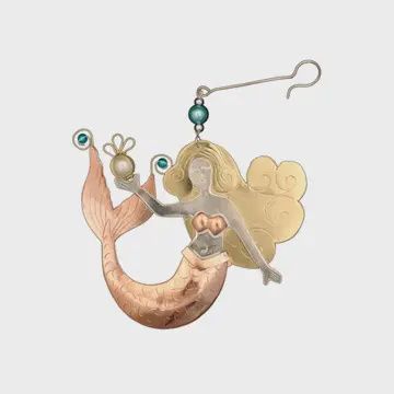 White Pearl Mermaid Ornament