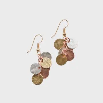 Mixed Metal Cluster Earrings