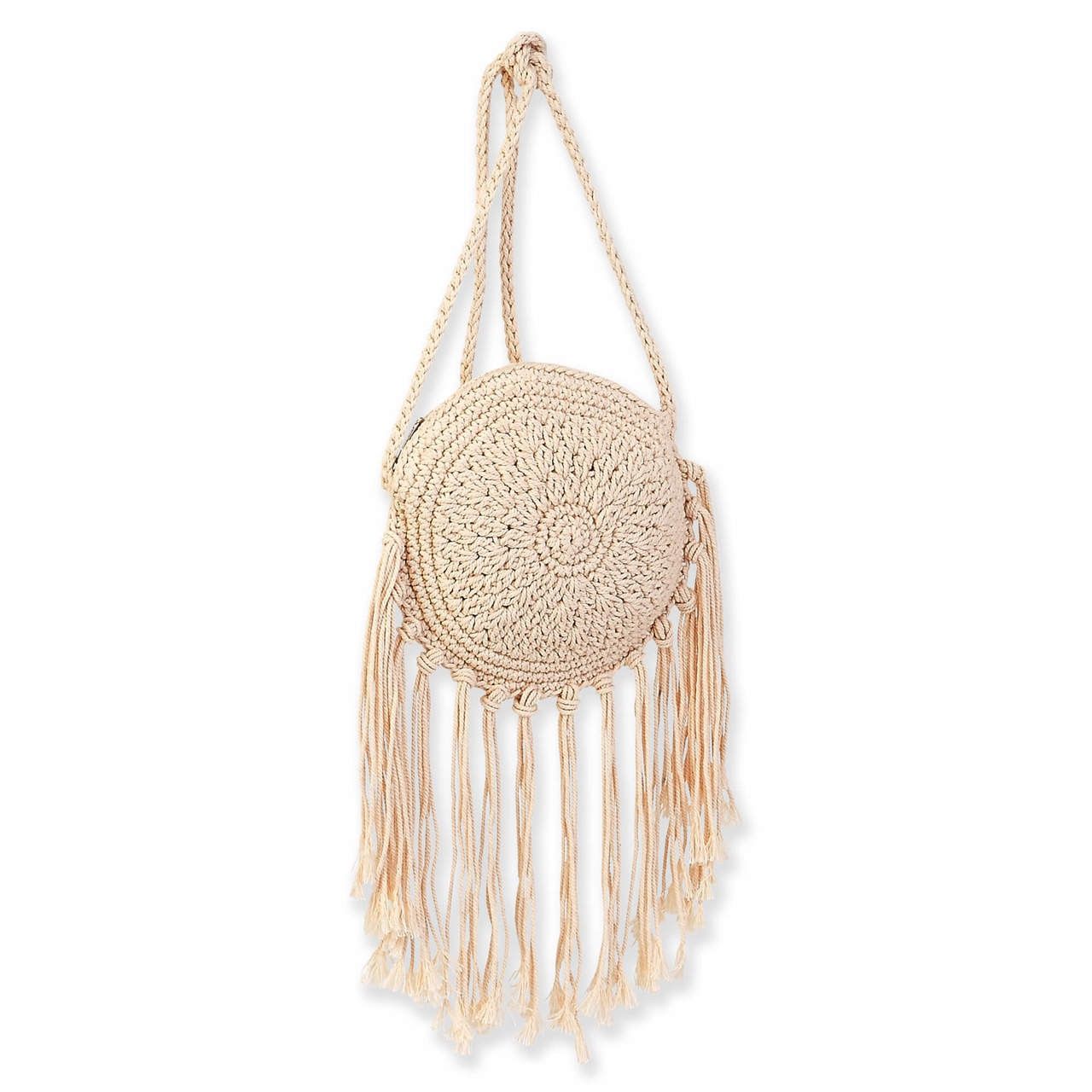 Cotton Tassel Crossbody Bag