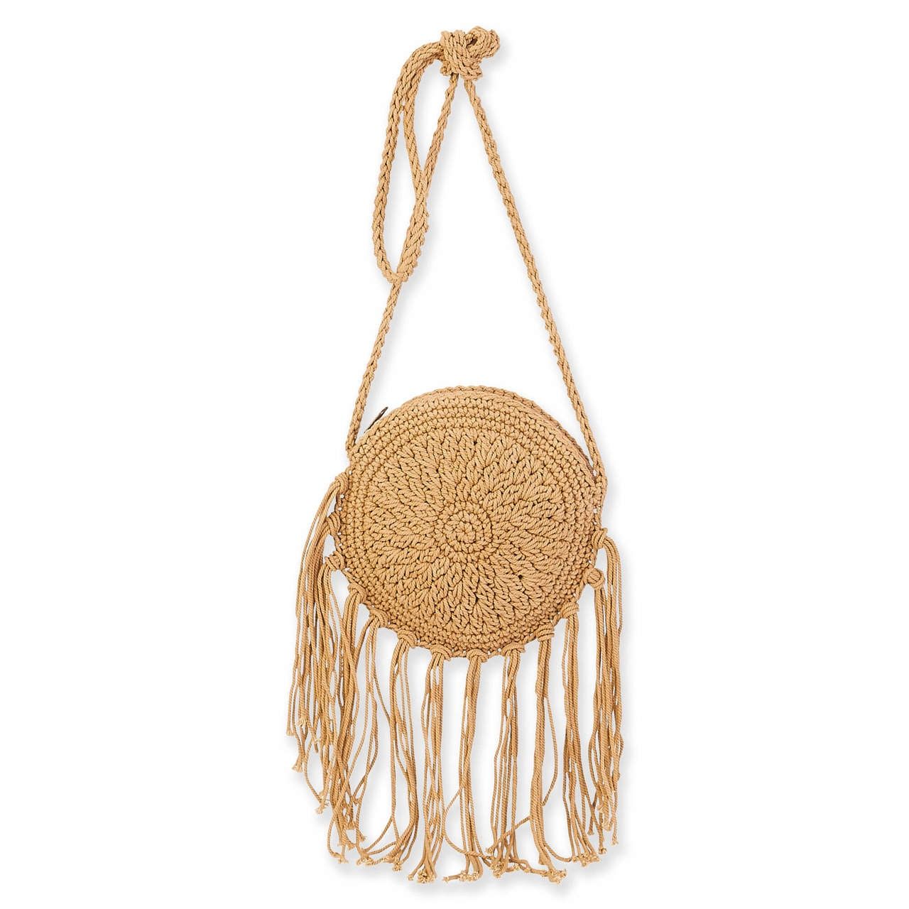Cotton Tassel Crossbody Bag