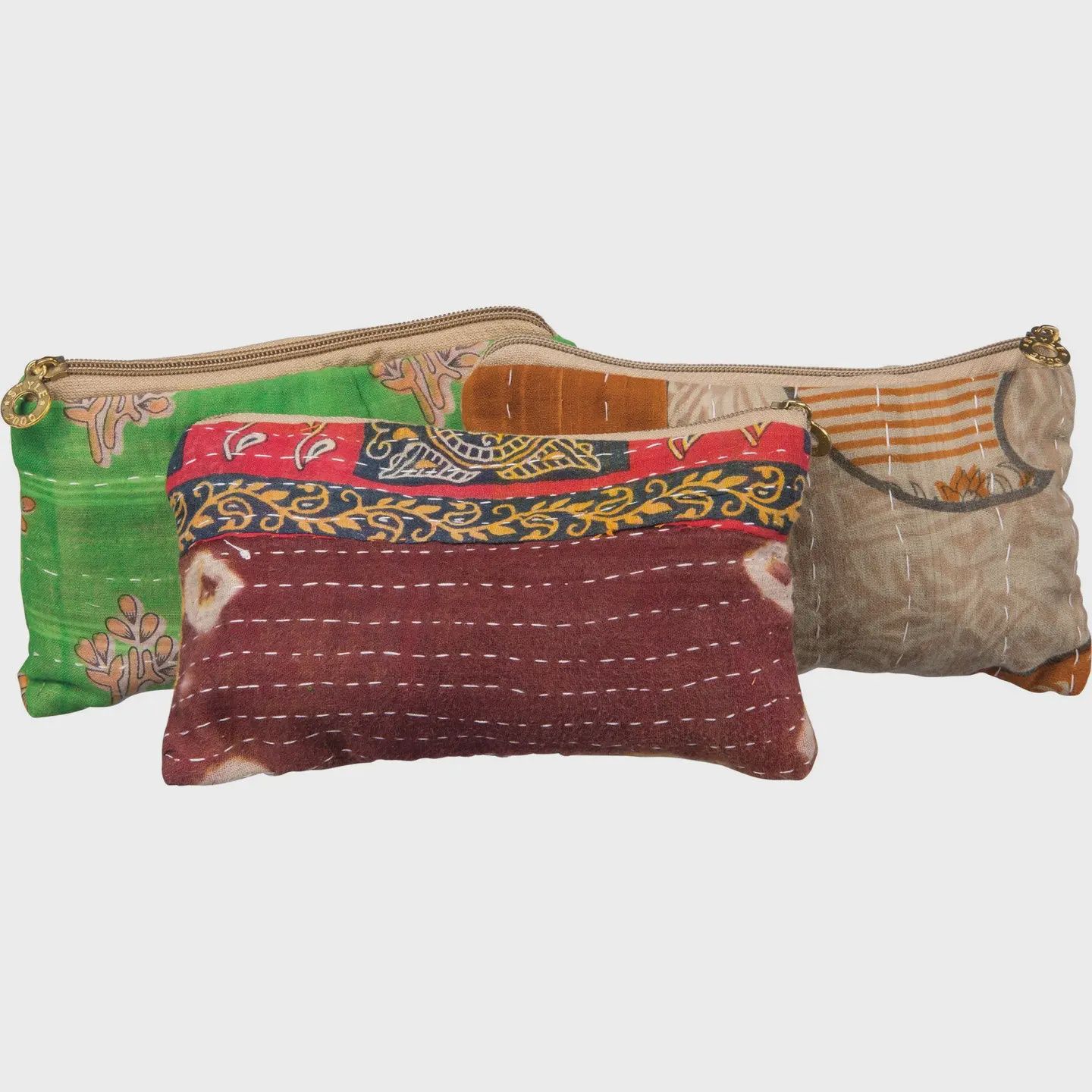 Kantha Zipper Pouch