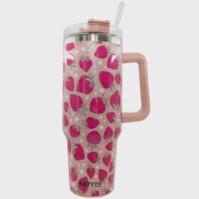 Strawberries Printed Coffee Tumbler