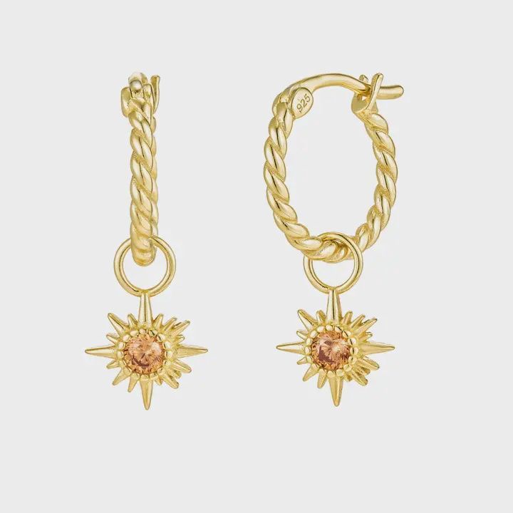 Sun Burst Hoops