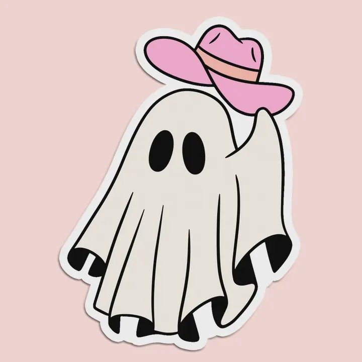 Ghost Cowboy Sticker