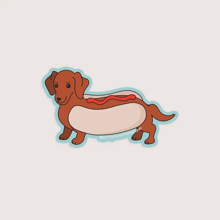 Weenie Hotdog Sticker