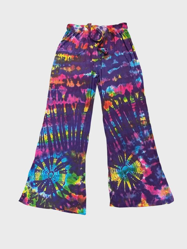 Cotton Tie Dye Multi Color Bell Trouser D514