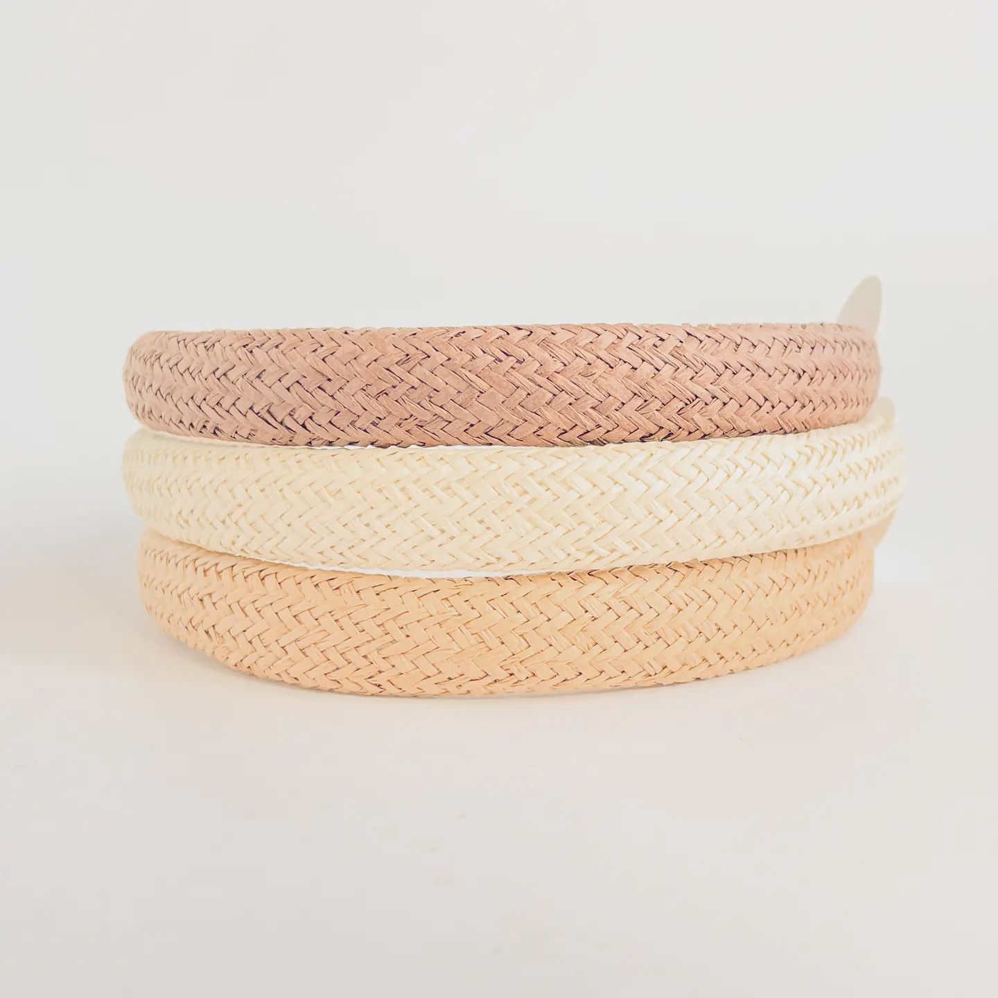Skinny Natural Rattan Straw Headband