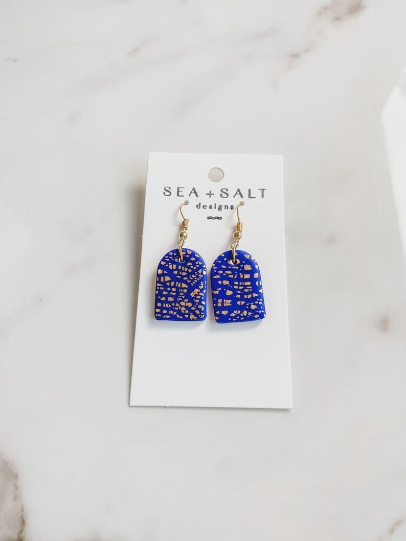 Blue &amp; Gold Dangles