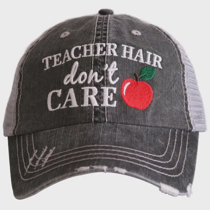 Teacher Hair Don&#39;t Care Trucker Hat