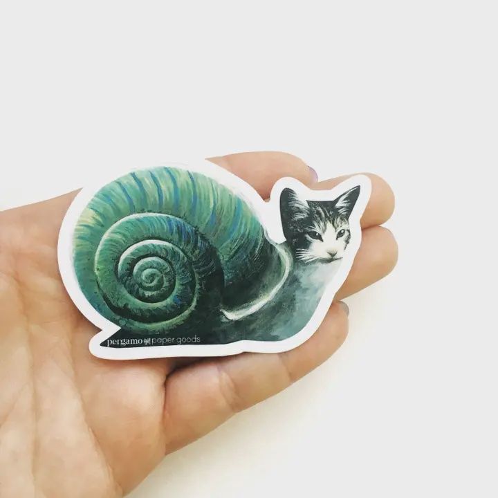 Snail Cat Sticker